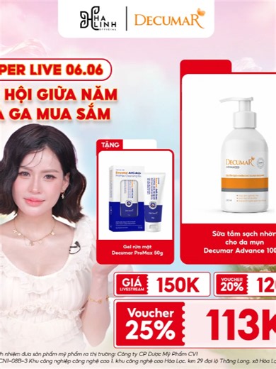 Decumar tung deal sập sàn cùng Võ Hà Linh — Livestream 6.6 lúc 20h00