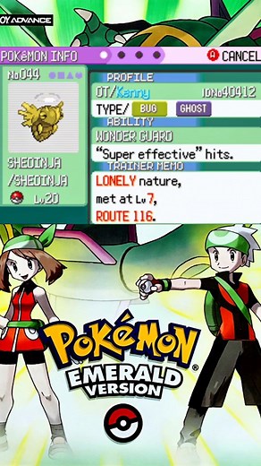 We The Pokemon on Instagram: "How to Catch Shedinja in Pokemon Ruby / Sapphire/ Emerald #Pokemon #PokemonEmerald #PokemonInstagram #PokemonSapphire #PokemonRuby"