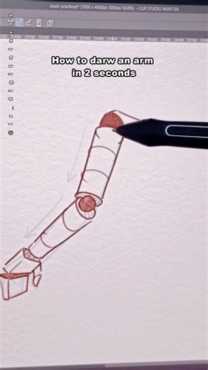 How to draw arms in 2 seconds😉part 2 #learndrawing #animeart #art #tutorial #digitalart