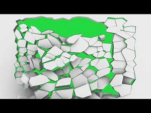 Green screen - Wall collapse, explosion - animation and sound