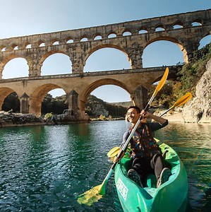 3.5M views · 132 reactions | However you say incredible, the immense Pont du Gard certainly fits that description. Towering above the teal, or as the French call it, “sarcelle,” waters of the River Gardon, you’ll discover unforgettable views as you kayak beneath its arches. | Adventures by Disney | Facebook