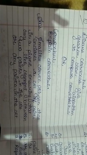 Convexhul given by grahan scan algorithm #aktu Btech 3 year #btech #algorithm #datastructures