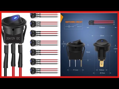 Reliable 12V Blue Round Toggle LED Switches for Cars, Boats, and More