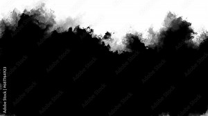 4K Ink Drops Transition Black Background 4k Transition White Ink Drops Falling Black Background. ink splatters, droplets spreading. Ink matte, splash reveals. bleed, bloom, drips. Spilling Stock Video