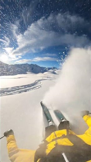 Deep Powder Paradise: Epic POV Skiing in the Mountains