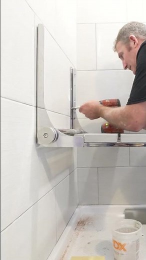 Folding Shower Bench #diy #homeimprovement #bathroomremodel