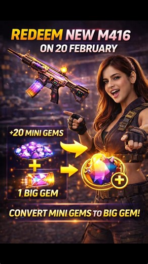 BGMI New M416 Kaise Redeem Kare? 💎 Mini Gems to Big Gems Trick 🔥