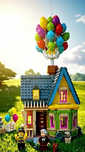 LEGO Up House Takes Flight | Mini Animation 🎈🏡 #lego @Up House # #familyattraction #legoanimation