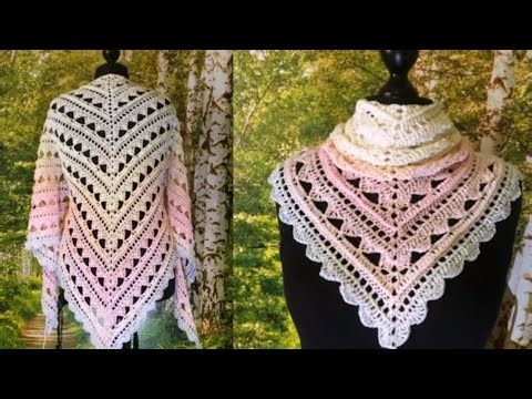 How to Crochet Quick Easy Women Shawl Pattern tutorial For Beginners#crochet#knitting#diy shawl