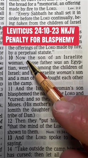 Understanding Leviticus 24:10-23 NKJV