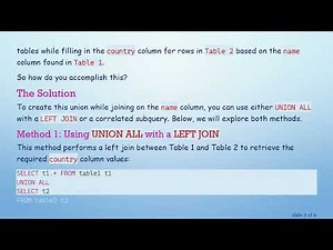 How to Union Two Tables in SQL with a Join on One of the Columns