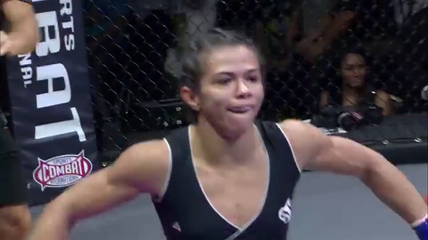 Claudia “Claudinha” Gadelha kept her perfect record with a ground and pound TKO victory over Ayaka Hamasaki at Invicta FC 6. #invictafc #mma #tko | Invicta Fighting Championships
