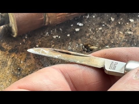 I scraped a ferro rod with the edge of my blade to make 100 fires