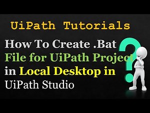 How to create a bat file for UiPath project in local desktop | Alternate way to schedule a process