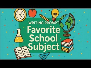 "Favorite School Subject" Writing Prompt for grades 2 - 5. Jumpstart writing!