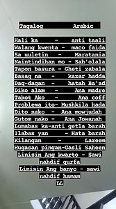 1.5K reactions · 547 shares | Tagalog to Arabic translation words tutorial purposes only #fbreels #How #reels #highlight #English #you | Amereper Quiñanola Cruz | Facebook