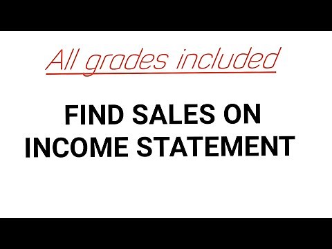 How to find sales on Income statement