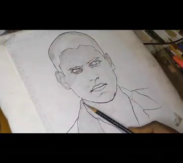 Michael Scofield Full drawing process