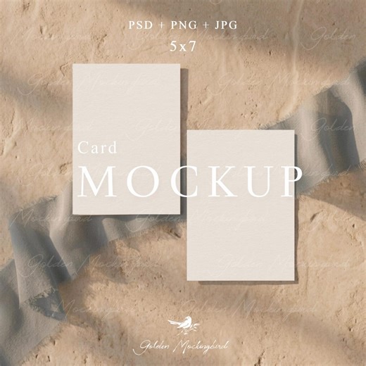 Luxury Blue Ribbon Invitation Card Mockup 5x7, Wedding Stationery PSD (digital Download) - GM01 - Etsy