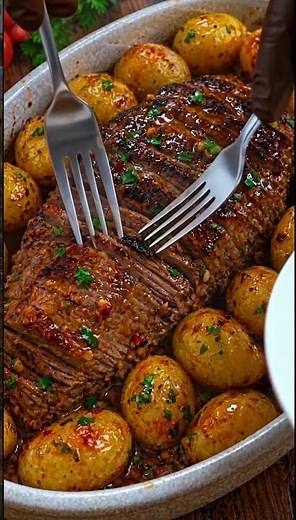 Perfect Medium-Rare Eye of Round Roast Beef 🥩🔥 | Juicy & Budget-Friendly #easyrecipes #recipe #food