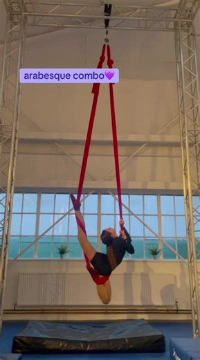 all the arabesques in one💜 #aerial #aerialist #aerialsling #sling #pensaerial