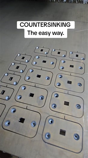 H&H Metals on Instagram: "New way to countersink. Eliminate downstream processes now by having us do both for you. #laser #sheetmetal #fiberlaser #bevel"