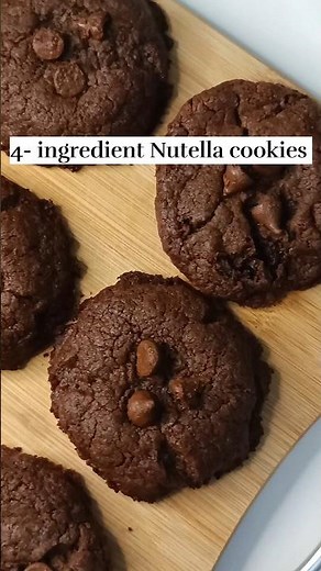 4 ingredient Nutella cookies in 10 minutes!