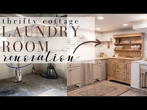 Thrifty Laundry Room Renovation | Cottage Style Decor