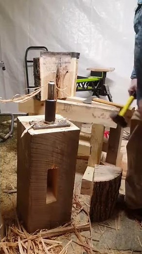 Making timber frame pegs quick