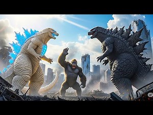 Black Godzilla vs White Godzilla! Epic Battle for the City Begins 🦖⚔️