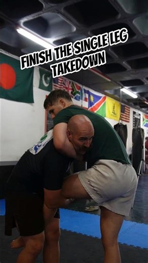How to finish the single leg takedown when guillotined! #jiujitsutips #bjj