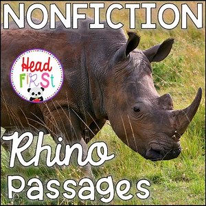 Rhinos Passages for Close Reading with Comprehension Questions Writing