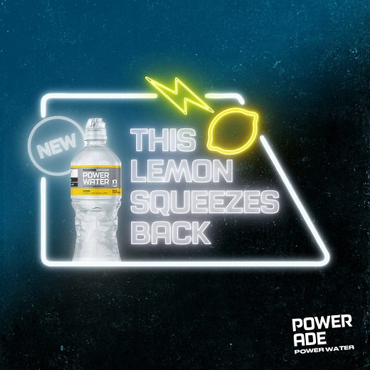 ION4 electrolytes, B-vitamins, and zero sugar. Get right to business with New POWER WATER Lemon Flavor. | Powerade