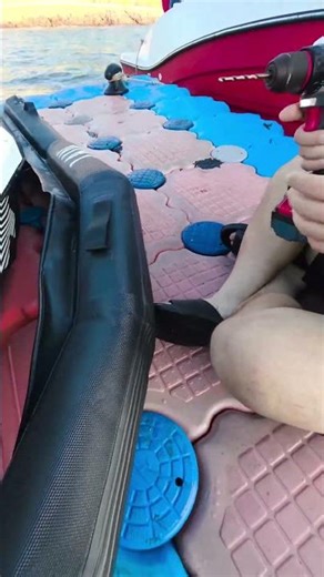 Inflatable PWC collar for Sea-Doo Spark installation video #jetskiadventures #jetskifishing #seadoo