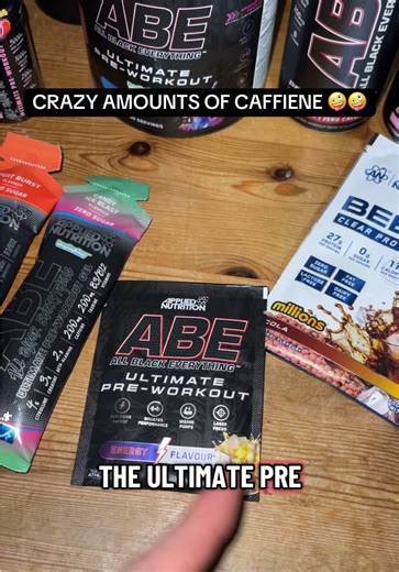 Holy smokes 😱😱😱 Some serious caffeine in this bundle… my workouts gonna be SUPERPOWERED for the next few weeks 🚀🚀 #caffeine #preworkout #protein #gymtok #workout
