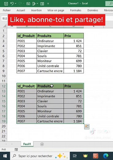 Copier coller avec la touche entrée sur Excel #formationexcel #excelpourdébutants #astucesexcel #excel