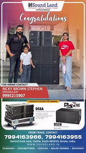 Sound Land Cochin | Congratulations to @djricky_brown Proud owner of the @digi_sounds_pro DS8A Active Line Array System & DS28 Passive Subwoofer 🔊 powered by... | Instagram