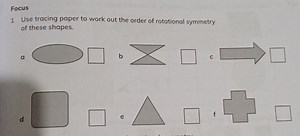 Focus1 Use tracing paper to work out the order of rotational s... | Filo