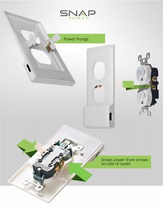 SnapPower USB Charger Coverplate Requires No Wiring (video)