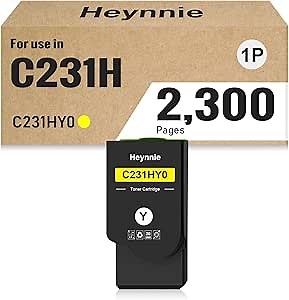 C231H C231HY0 Toner Cartridge Replacement for Lexmark C231HY0 for C2325 C2325dw C2425 C2425dw C2535 C2535dw C2640 (1 Yellow)
