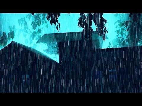The Storm Outside, Peace Inside 🌙 Heavy Rain Pounding the Tin Roof and Thunder Rumbling