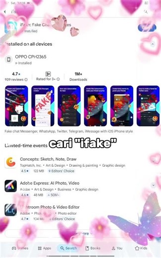 tutorial aplikasi yg kupakai🤗🌸#ifake#fakechat