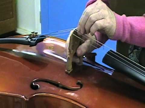 Fitting cello strings & bridge