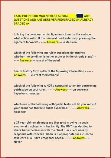 Exam Prep Hero Mcq Newest Actual With Questions And Answersv video