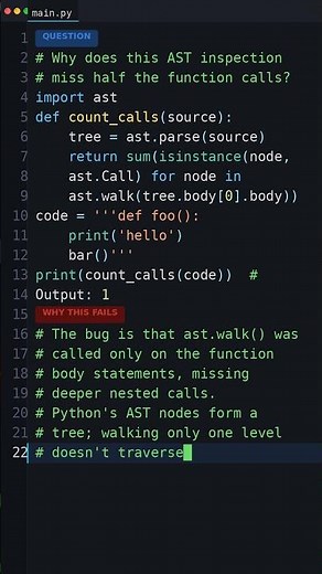 Wait, Python Does This?: Why does this AST inspection miss half the function calls?