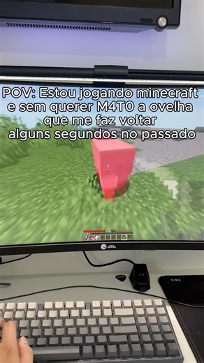 POV: jogando MINECRAFT quando SEM QUERER isso acontece #minecraft #minecraftmemes #pcgamer #gamer
