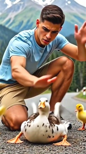 Bees Attacked a Mother Duck — Her Babies Cried Until a Kind Man Saved Them 🥺🦆❤️ #sorts #viral