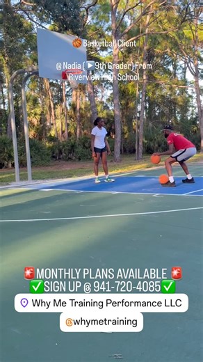 🏀 Basketball Client @ Nadia (▶️9th Grader) From Riverview High School ✅Here’s A Couple Scenes From Our Session. 🚨MONTHLY PLANS AVAILABLE 🚨 ✳️NOVEMBER SPECIAL (1st-15th)✳️ Sign Up Today Call Or Text 941-720-4085 | Why Me Training Performance LLC