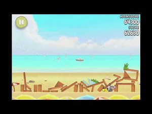 Angry Birds Rio Level 8 (5-8) Beach Volley 3 Star Walkthrough