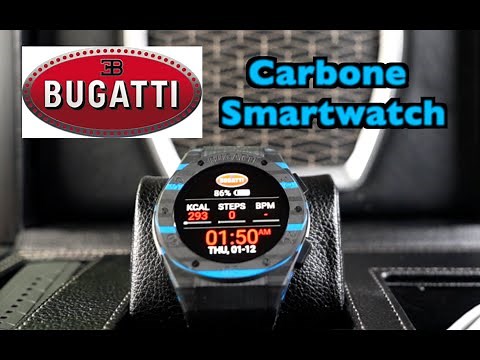 Bugatti Carbone Smartwatch Unboxing Video First Smartwatch made of Carbon